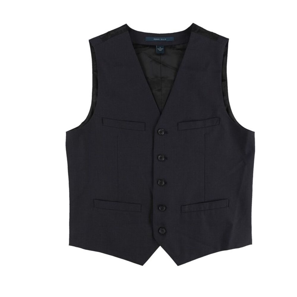 Perry Ellis Mens Techno Slim Fit Five Button Vest, NWT